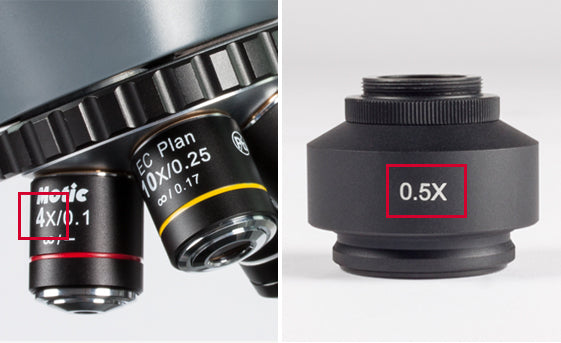 Basic Microscopy Concepts - Magnification on Screen & Motic Microscopes