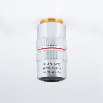 PA53MET/PSM1000 Objective - Plan Apochromat objective ELWD PLAN APO 5X/0.140 (WD=34mm) - (1101001700072)