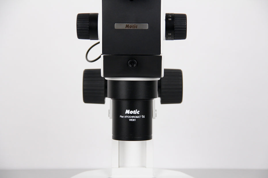 Motic SM12 Research Stereo Microscope | 12:1 Zoom & Plan Apochromat ...