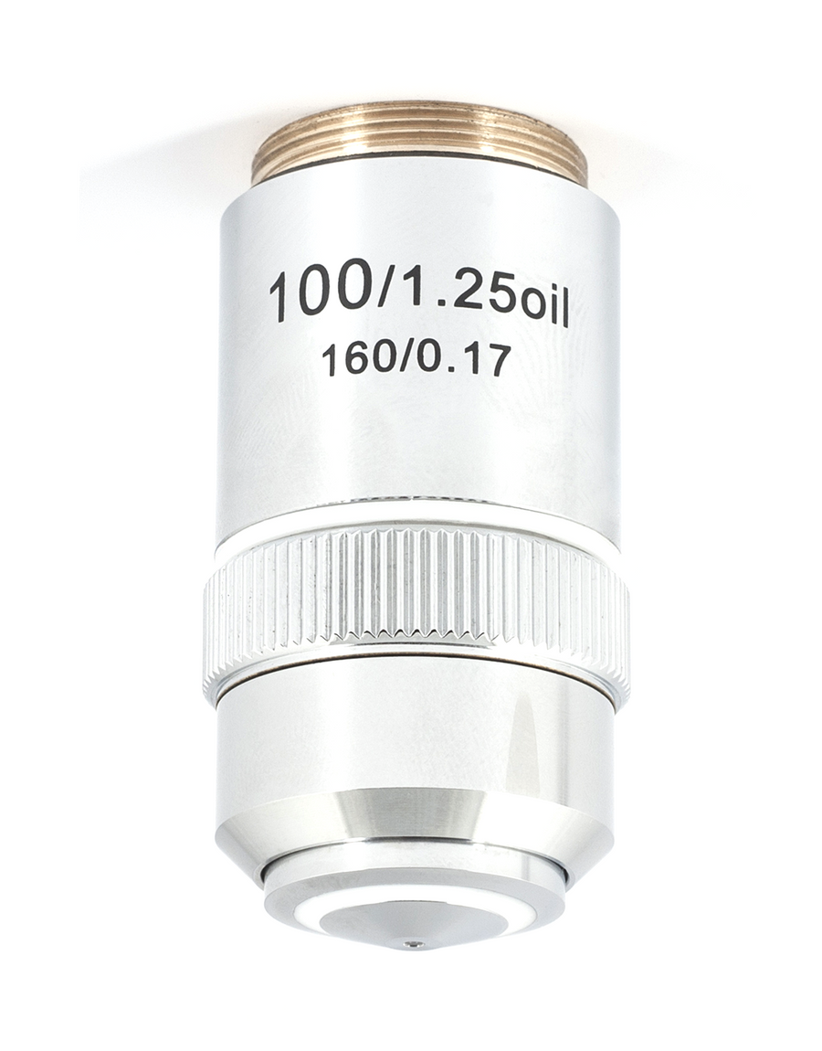 B1 Series Objective - Achromatic A 100X / 1.25 / S - Oil - (1101001700912) - Motic Microscopes