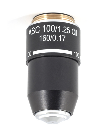 B Series Objective - Achromatic super contrast ASC 100X / 1.25 / S-Oil - (1101001705791) - Motic Microscopes